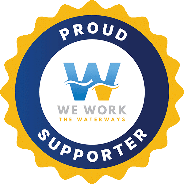 We Work the Waterways Proud Supporter Badge